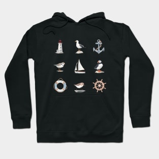 Nautical art pattern Hoodie